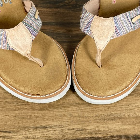 Skechers BOBS Desert Kiss Bohemian Women's Size 6 Shoes Multicolor Thong Sandals - Picture 11 of 12
